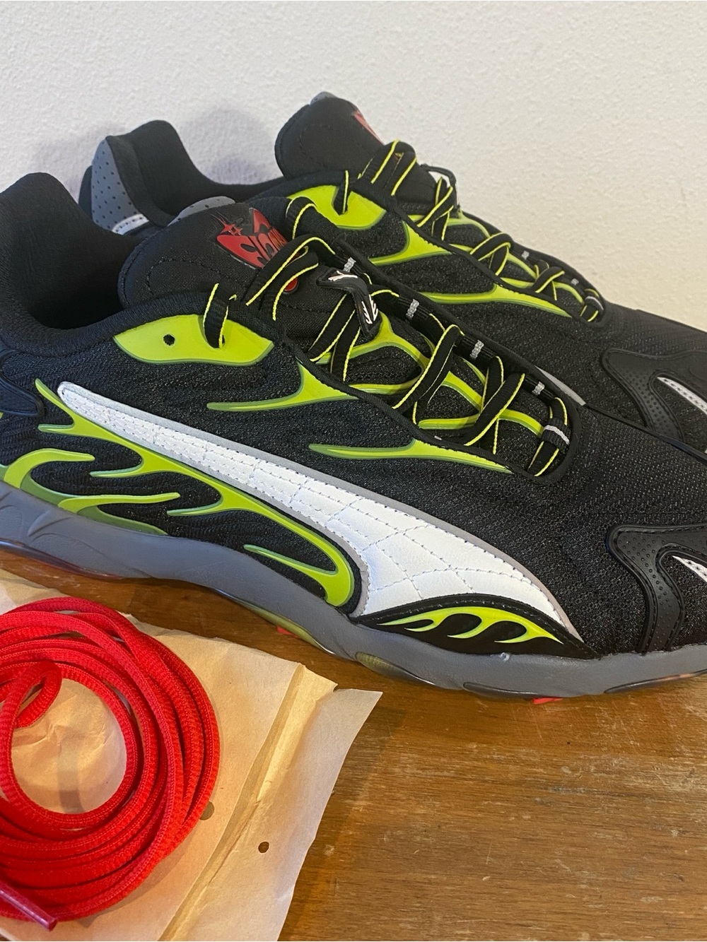 A$AP Rocky x Puma Inhale Black Lime Pow - Size 9.5
